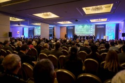 Overview of the blue conference room during the CS International Conference 2018