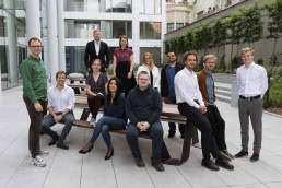 Corporate business group portrait of 12 people in Brussels
