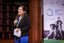 Diana Filip, Deputy CEO at JA Europe, during the Skills for the Future event in Brussels