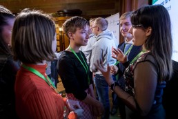 Students talking during the Skills for the Future event in Brussels