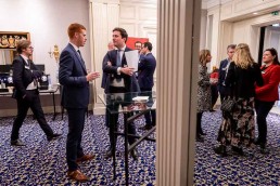 Attendees networking during the coffee break at the GC Summit Belgium 2020