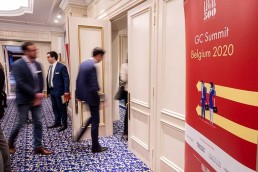 Attendee entering the conference room during the GC Summit Belgium 2020