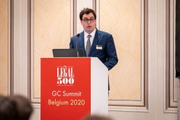 Peter Tweedley, The Legal 500, giving the opening speech during the GC Summit Belgium 2020