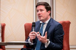 Robrecht Coppens, Loyens & Loeff, talking during the discussion panel at the GC Summit Belgium 2020