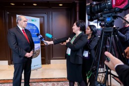 Peter Burian during an interview during the 9th meeting of the WGECC in Brussels