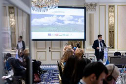 Tolegen Abdulgaziev giving a presentation during the 9th meeting of the WGECC in Brussels
