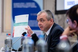 Ralf Ernst, OSCE, gives a speech during the 9th meeting of the WGECC in Brussels