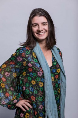 Portrait of a woman wearing a flower dress and green shawl for Berquin Notarissen in Brussels