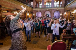 Everybody dancing during the Skills for the Future event in Brussels