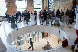 People networking and having a drink at the House of Europe in Brussels