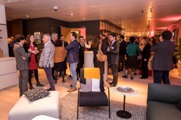 Overview of the networking area after the presentation during the Netflix Belgium Walking Dinner