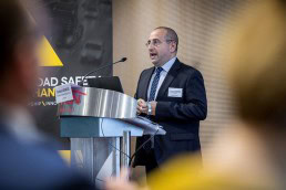 Antonio Avenoso giving a presentation during the 2019 EU Road Safety Exchange Conference in Brussels