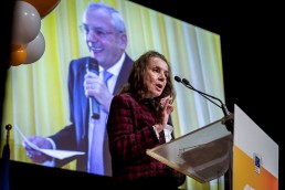 Béatrice Barrot speaking during the 2019 Excellence in Road Safety Awards in Brussels
