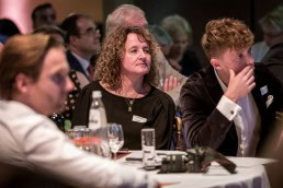 A woman from the audience during the 2019 Excellence in Road Safety Awards in Brussels