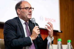 Andreas Schwartz speaking at a discussion panel during the Industrial Single Market event organized by Bosch in Brussels