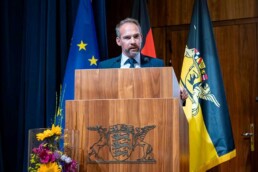 Dr. Christian Schaal giving a speech during the Industrial Single Market event organized by Bosch in Brussels