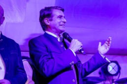 Eric Beißwenger giving an introductory speech during the Brussels Oktoberfest 2025