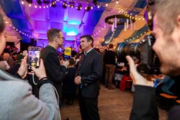 Eric Beißwenger having an interview during the Brussels Oktoberfest 2025