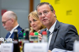 Peter Hauk, Member of the German Federal Council, speaking at a conference in Brussels 2025