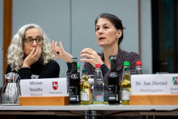 Miriam Staudte speaking at a conference in Brussels 2025