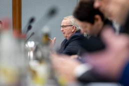 Dr. Till Backhaus speaking at a conference in Brussels 2025