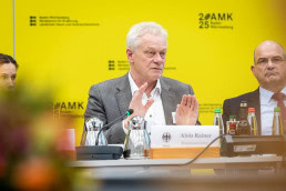 Alois Rainer speaking at a conference in Brussels 2025