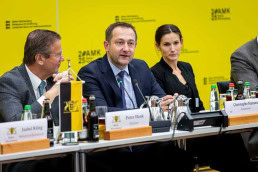 Christophe Hansen, European Commissioner for Agriculture and Food, speaking at a conference in Brussels 2025