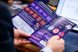 A closeup view of the program of the conference held by someone during the 2025 Epilepsy and Rare Diseases Conference at the European Parliament in Brussels