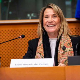 MEP Elena Nevado del Campo during the 2025 Epilepsy and Rare Diseases Conference at the European Parliament in Brussels