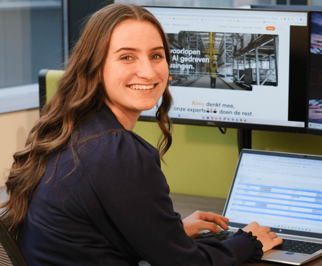 Lisa aan het werk - Waarmaker van het AI team