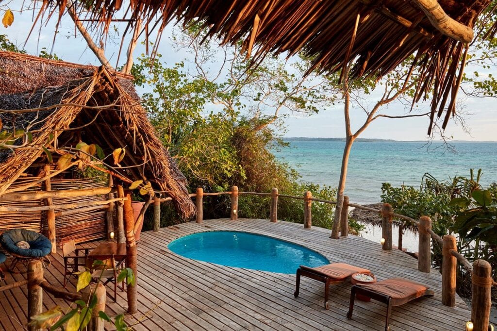 Plunge pool at Fundu Lagoon, Zanzibar | Photo credit: Fundu Lagoon