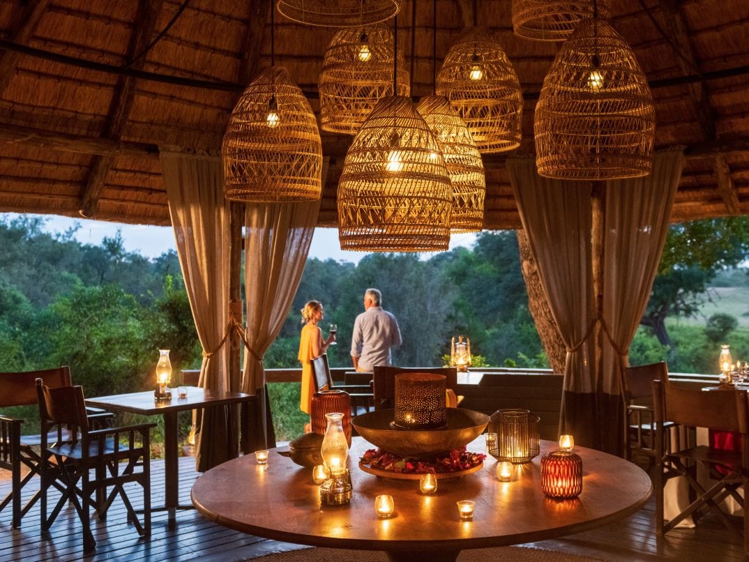 Sabi Sabi Selati Dining View. This can be booked as a part of a honeymoon safari in South Africa
