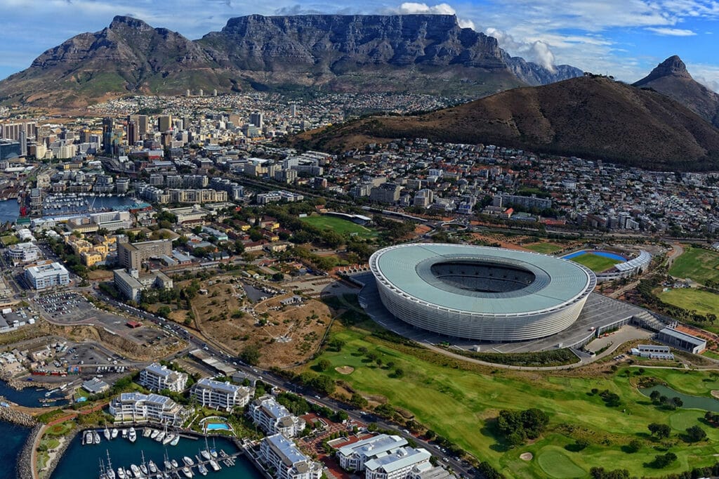 View of the City Bowl in Cape Town, South Africa