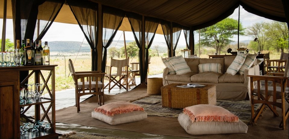 Nnomad serengeti safari camp tanzania wildebeest migration main tent