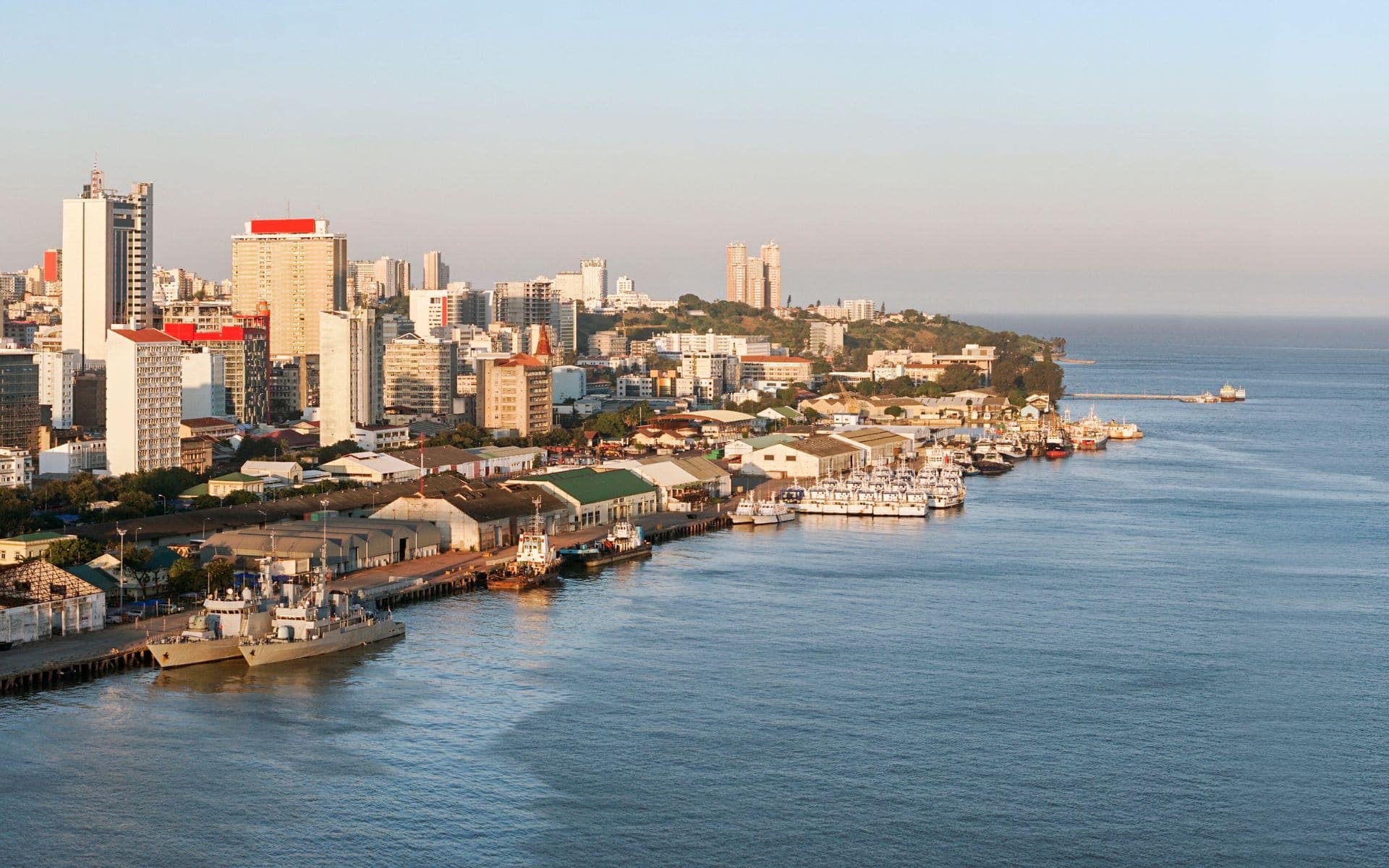 City of Maputo at sunset