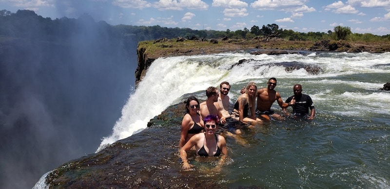 Enjoying Victoria Falls | Photo credits: Heather Butler