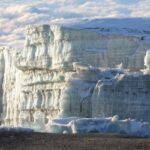 Glaciers on Mount Kilimanjaro.