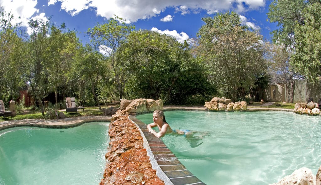 Pool area at Sanctuary Chobe Chilwero in Botswana | Photo credits: Sanctuary Chobe Chilwero