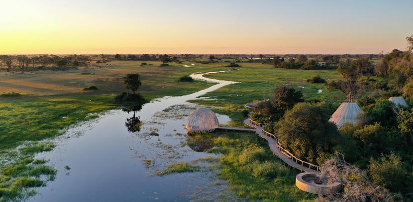 Luxury lodge in the Okavango Delta, Botswana | Photo credits: Jao Camp