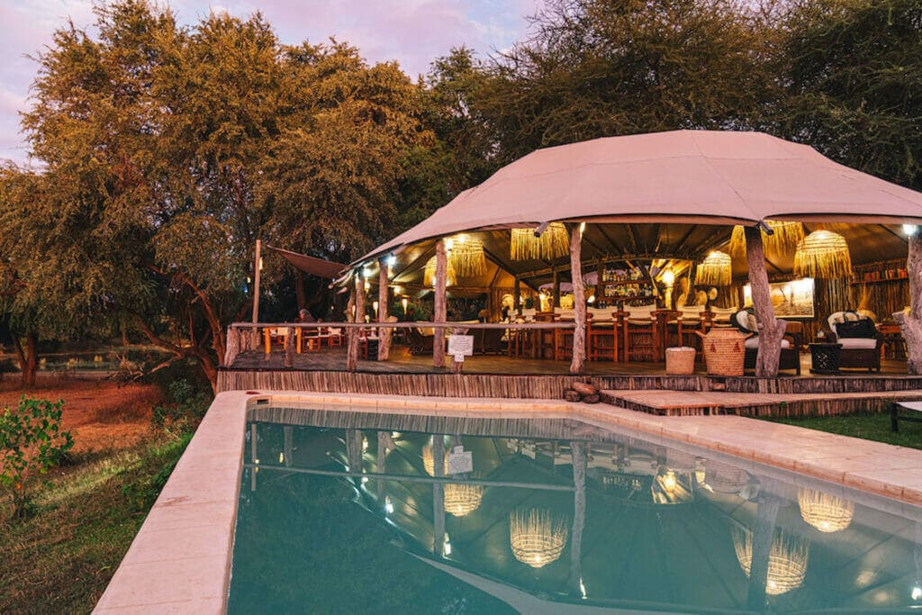 Pool area at Anabezi Camp, Zambia | Photo credits: Anabezi Camp