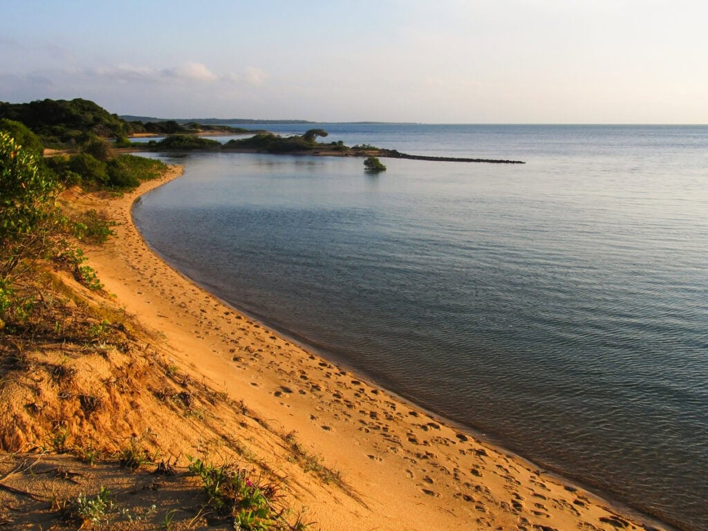 Beach on Inhaca Island in Mozambique.