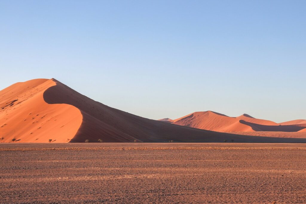 Red sand dunes in the Namib Desert. Photo: Unsplash