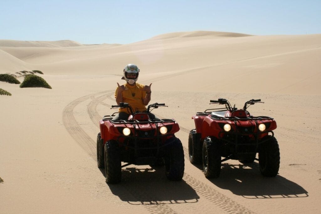 Quad biking in the Namib Desert.