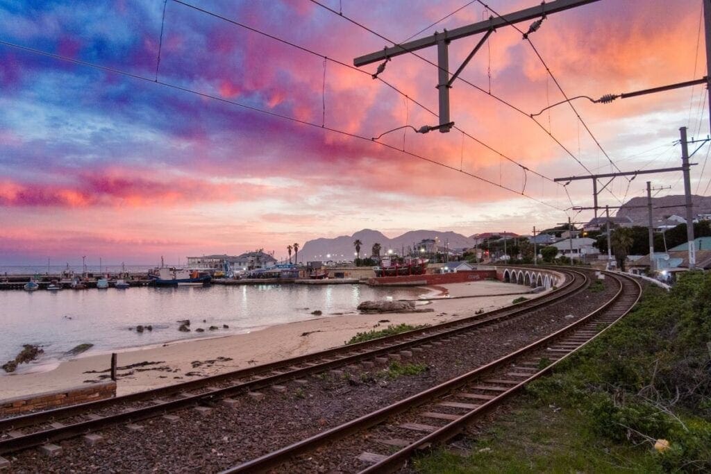 The railway line in Cape Town.