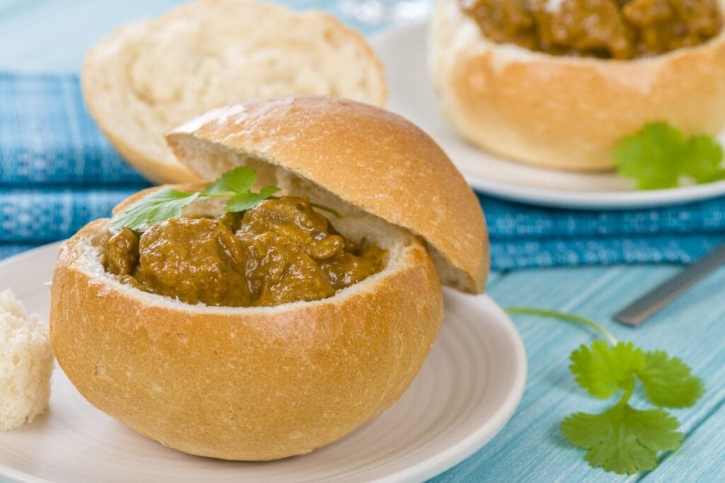 Close up view of a plate of Bunny Chow. Photo: Getty Images