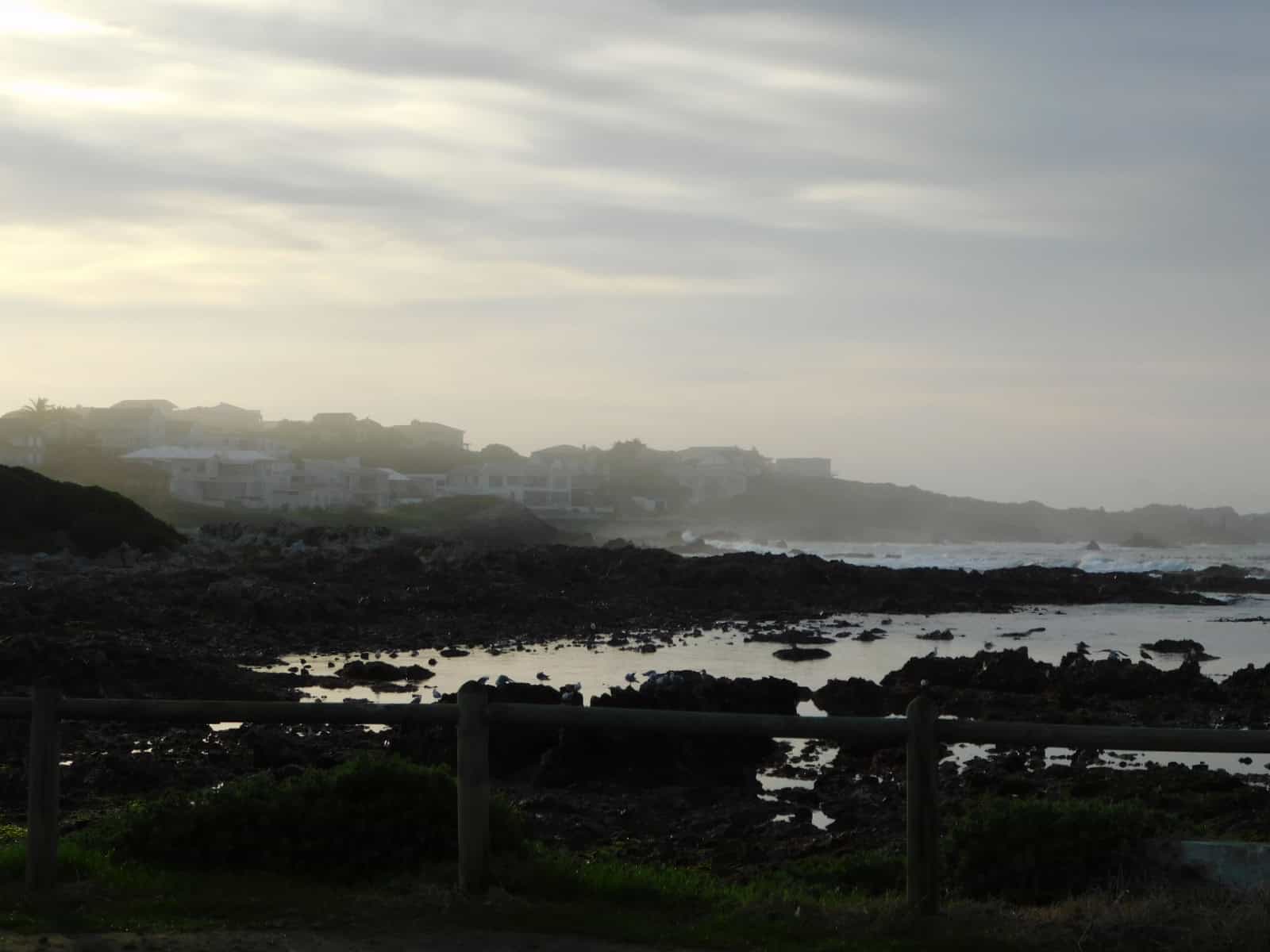 Sunrise over the ocean in Gansbaai before our ocean safari
