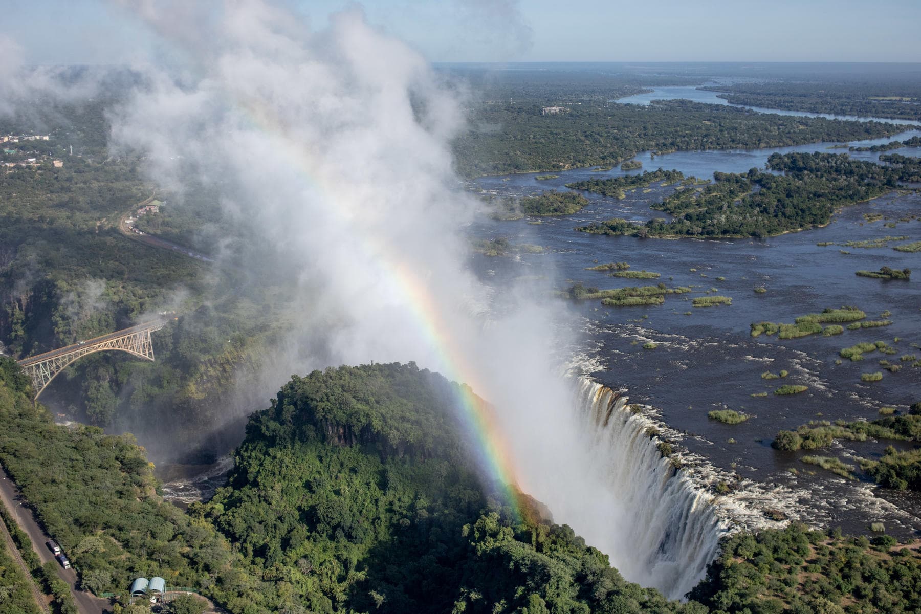 Victoria Falls as seen from a helicopter tour | Photo: Mukwa River Lodge