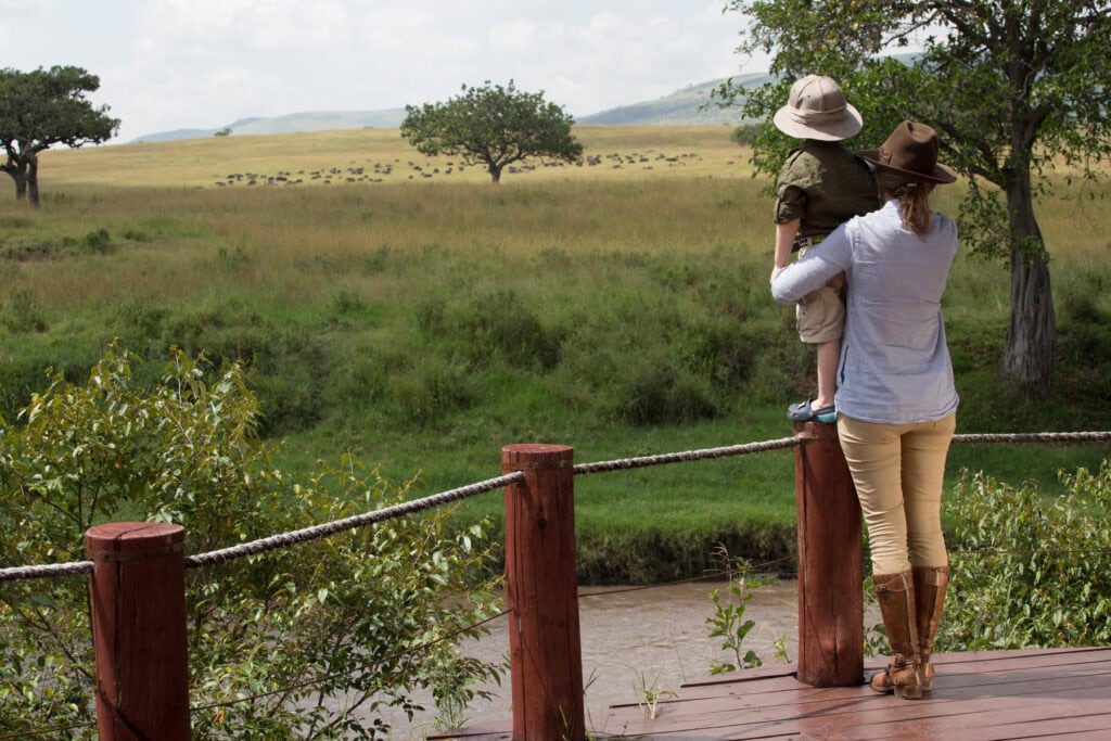 Viewing deck at a luxury lodge in Masai Mara, Kenya | Photo credit: Elewana Sand River