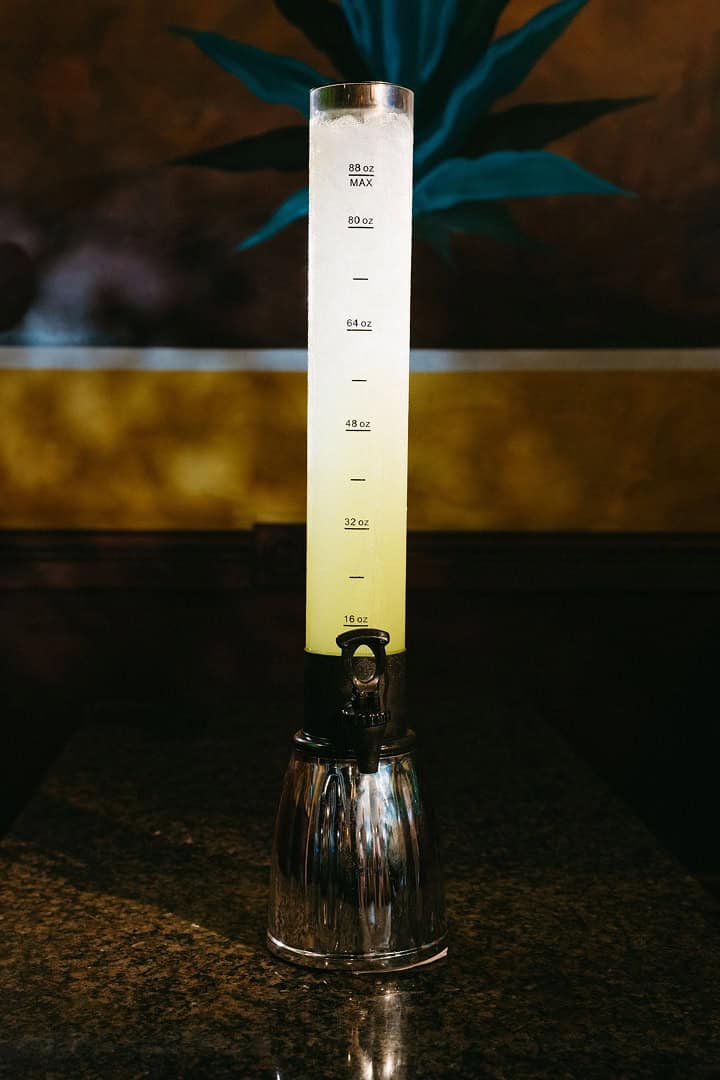 Tall drink measurement tool at Don Luis Mexican Bar & Grill.