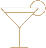 gold cocktail glass icon